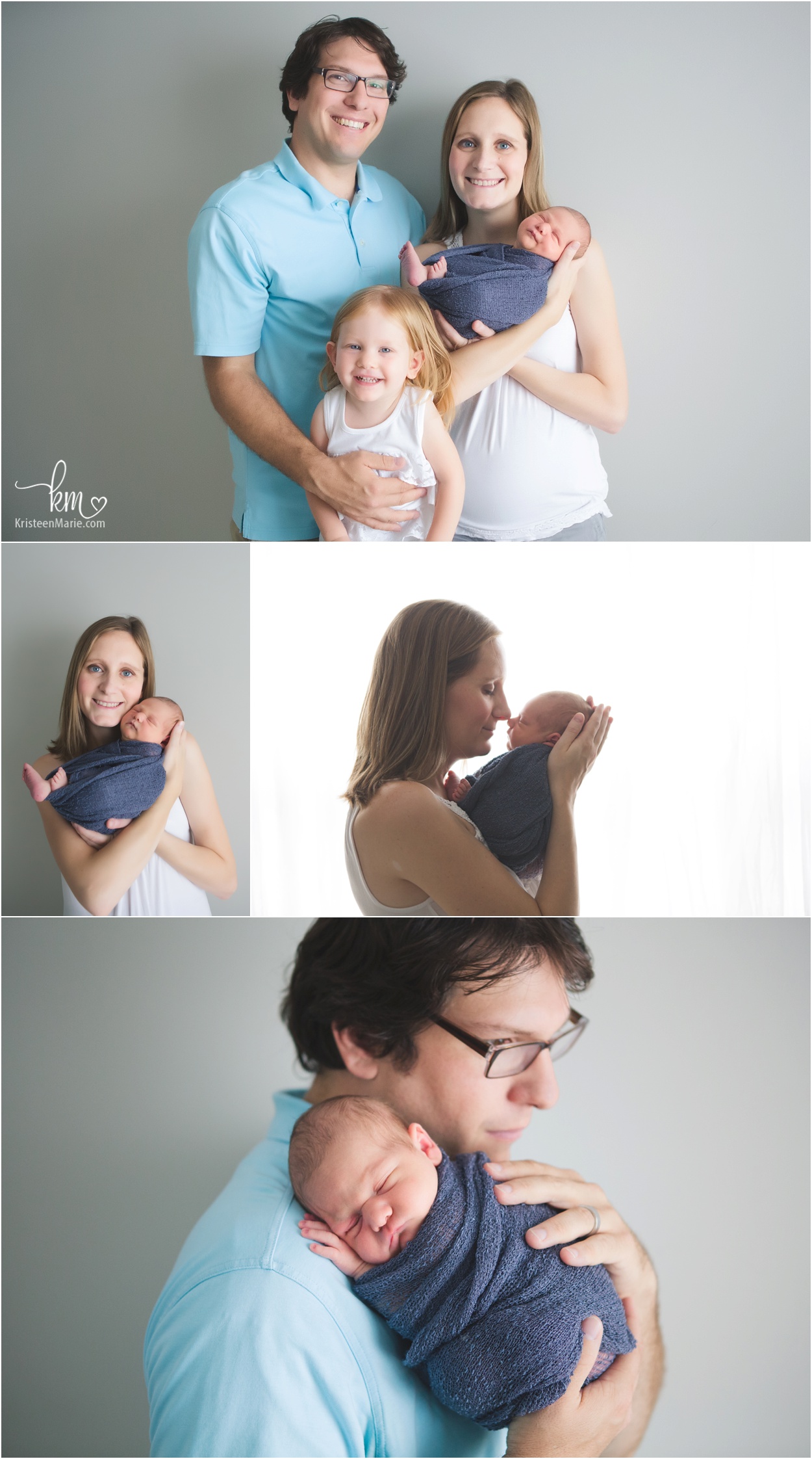 سوژه عکاسی نوزاد به همراه پدر و مادر و خواهر