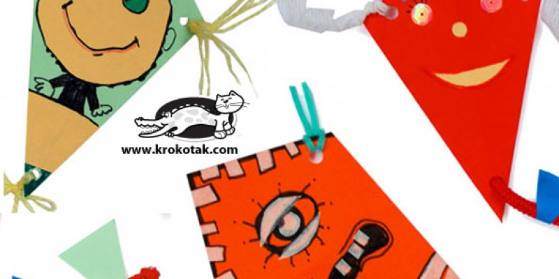 کاردستی ساخت بادبادک با کاغذ رنگی