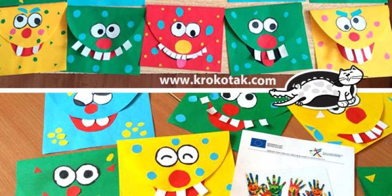 کاردستی کودک: ساخت پاکت هیولایی